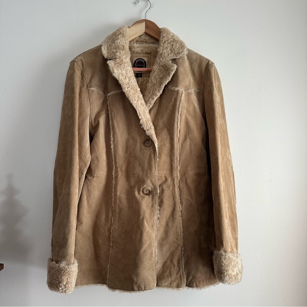 Giacca Vintage Y2K‎ Genuine Leather Fur Lined Jacket